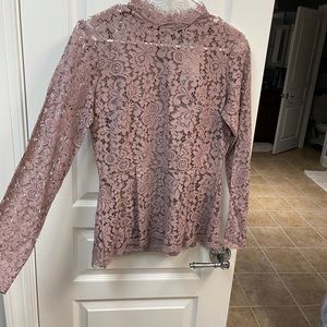 Lace pull over top with inner cami